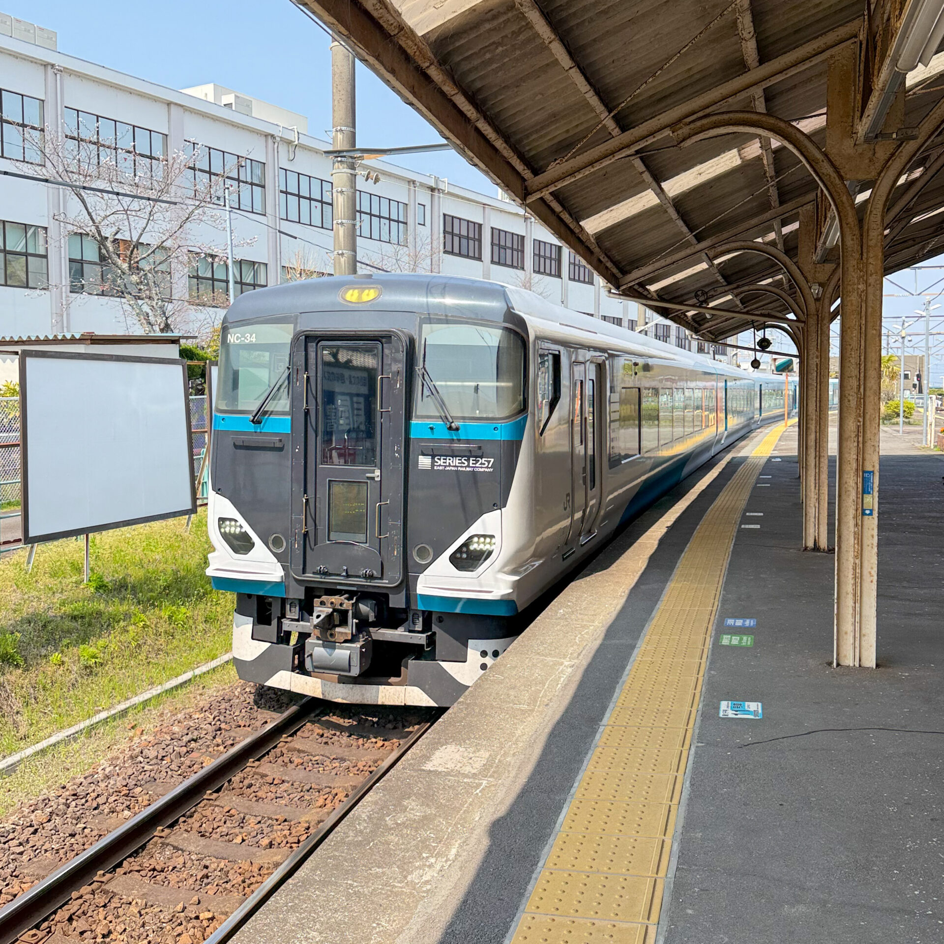 特急踊り子号大仁駅にて