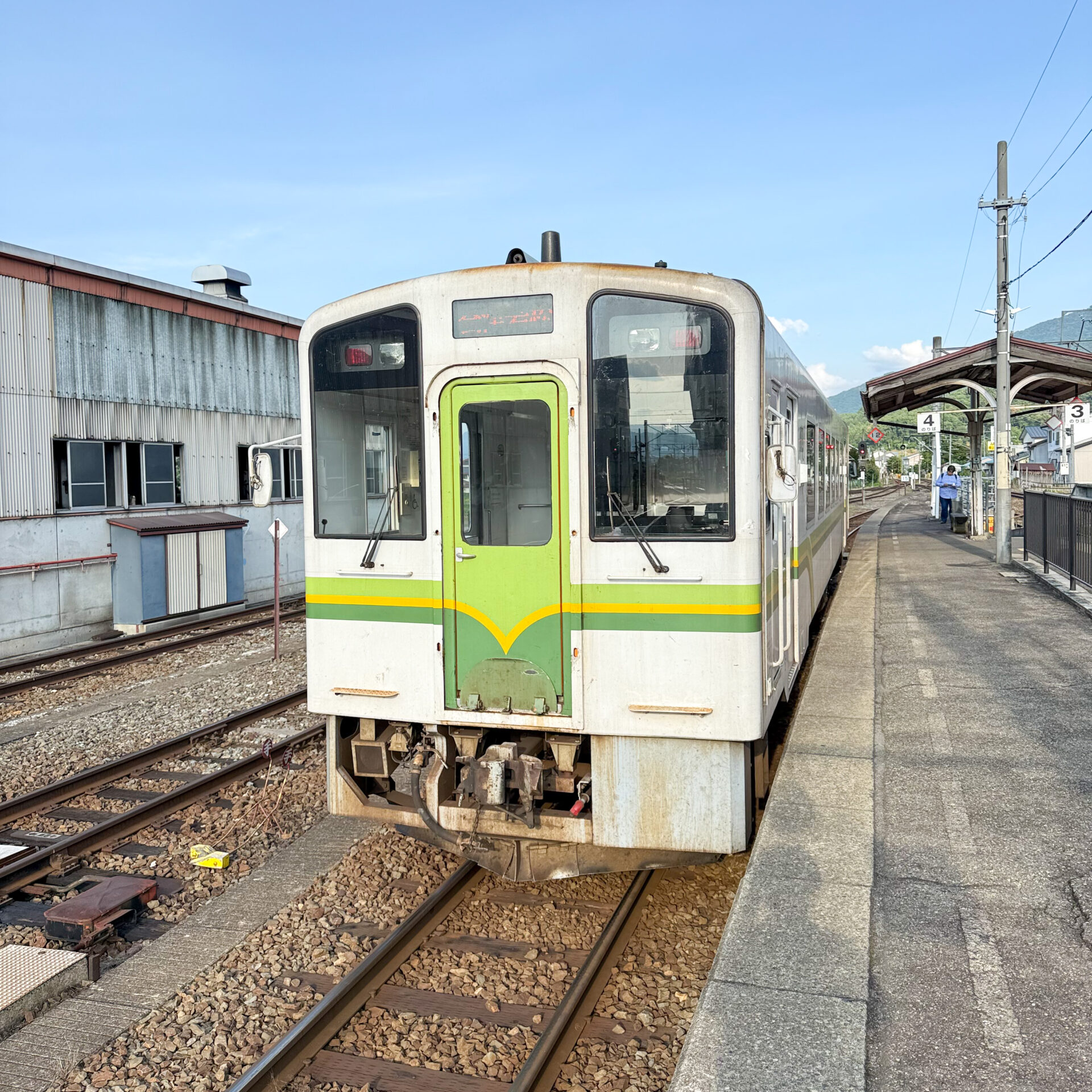 会津鉄道普通列車会津田島駅にて