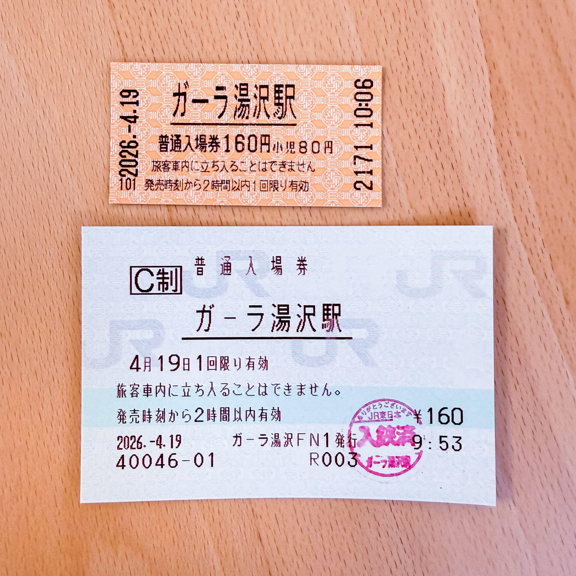 ガーラ湯沢駅入場券