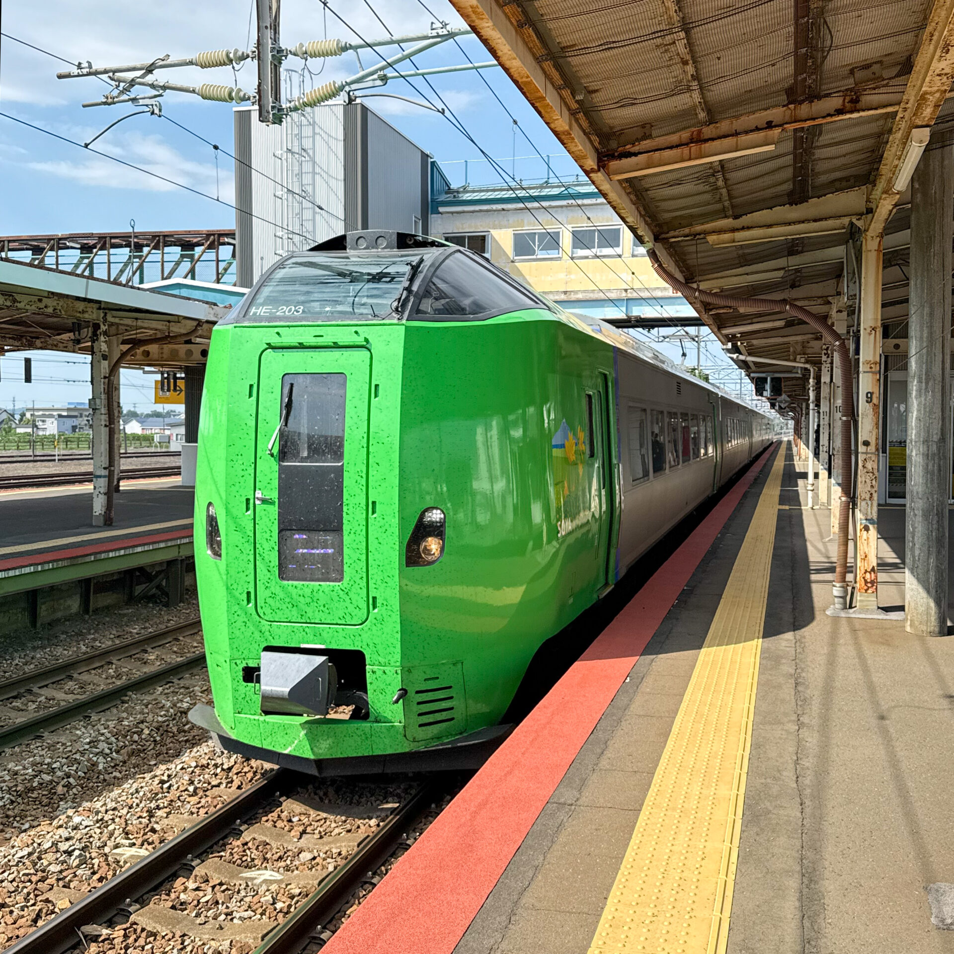 特急ライラック号滝川駅にて